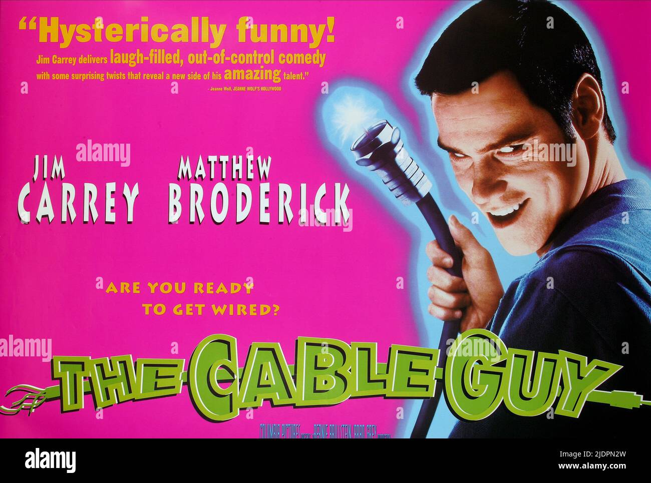 JIM CARREY FILM POSTER, die Cable Guy, 1996 Stockfoto