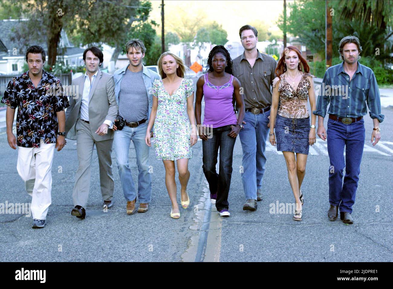 RAYMOND-JAMES, MOYER, KWANTEN, PAQUIN, WESLEY, PARRACK, PRESTON, TRAMMEL, TRUE BLOOD: SAISON 1, 2008, Stockfoto
