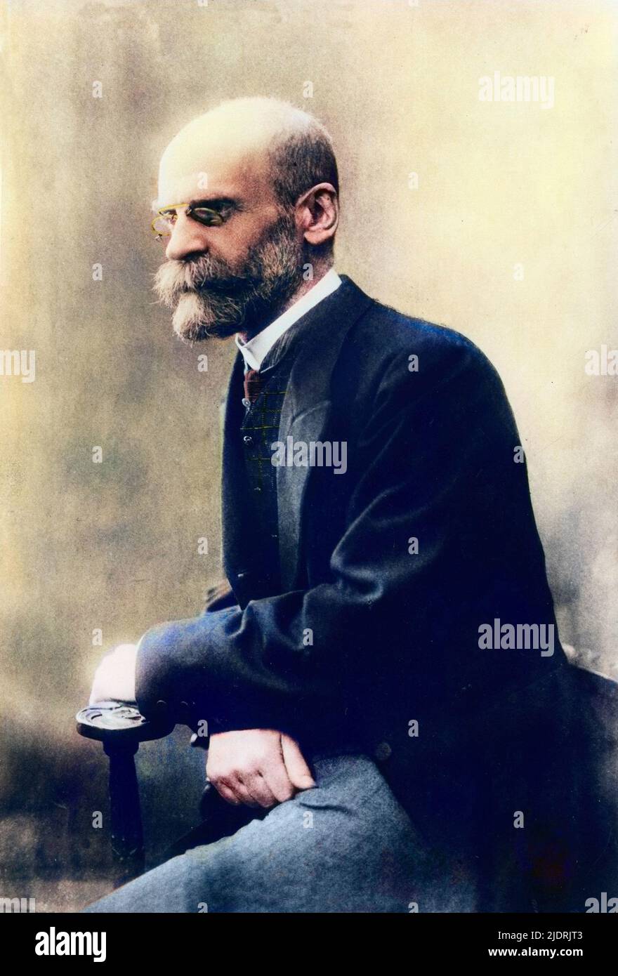 Portrait de Emile Durkheim (1858 - 1917) Sociologue francais. Stockfoto