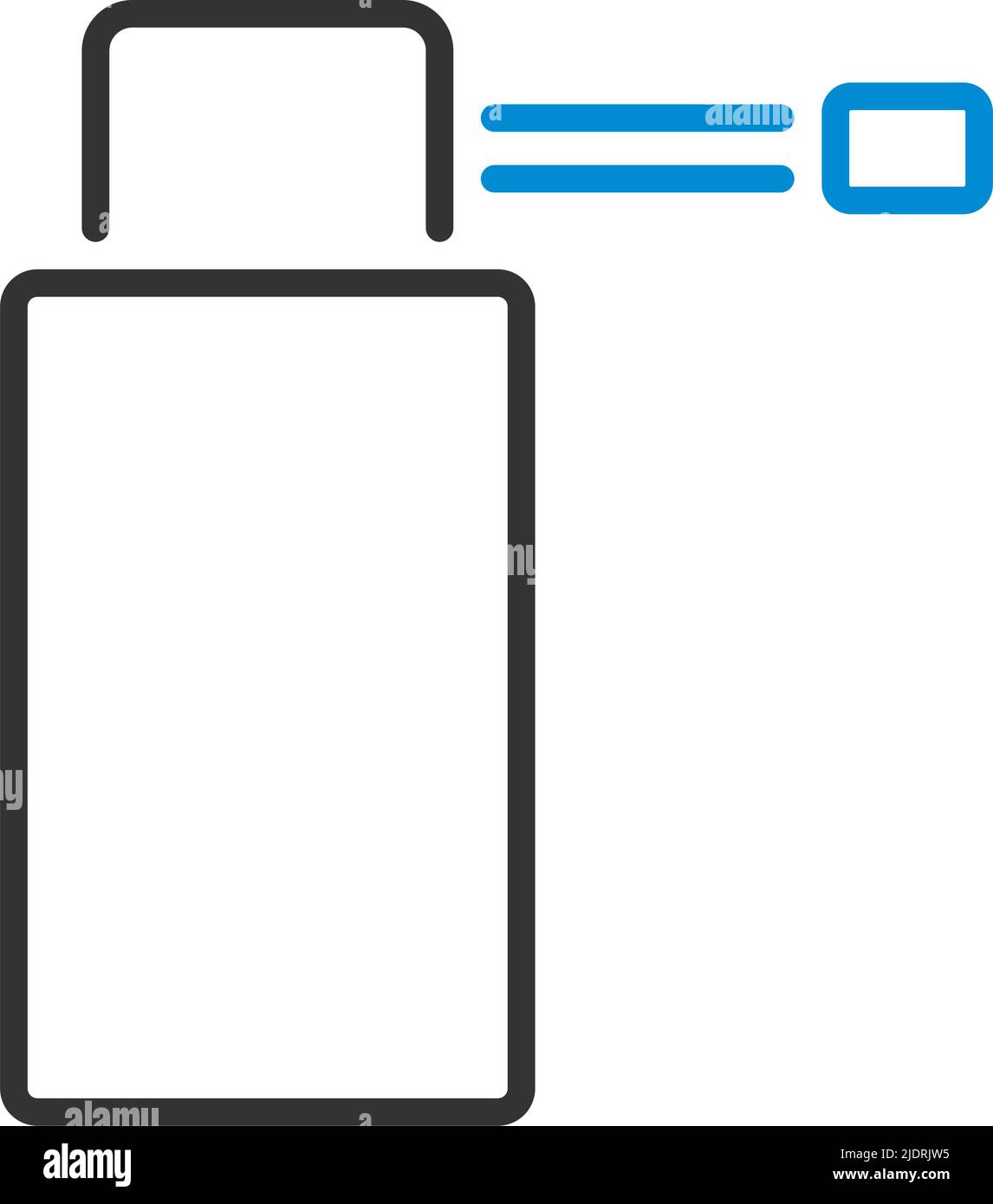 Symbol Für Inhalator. Editierbare Fett Formatigte Kontur Mit Farbfüllungsdesign. Vektorgrafik. Stock Vektor