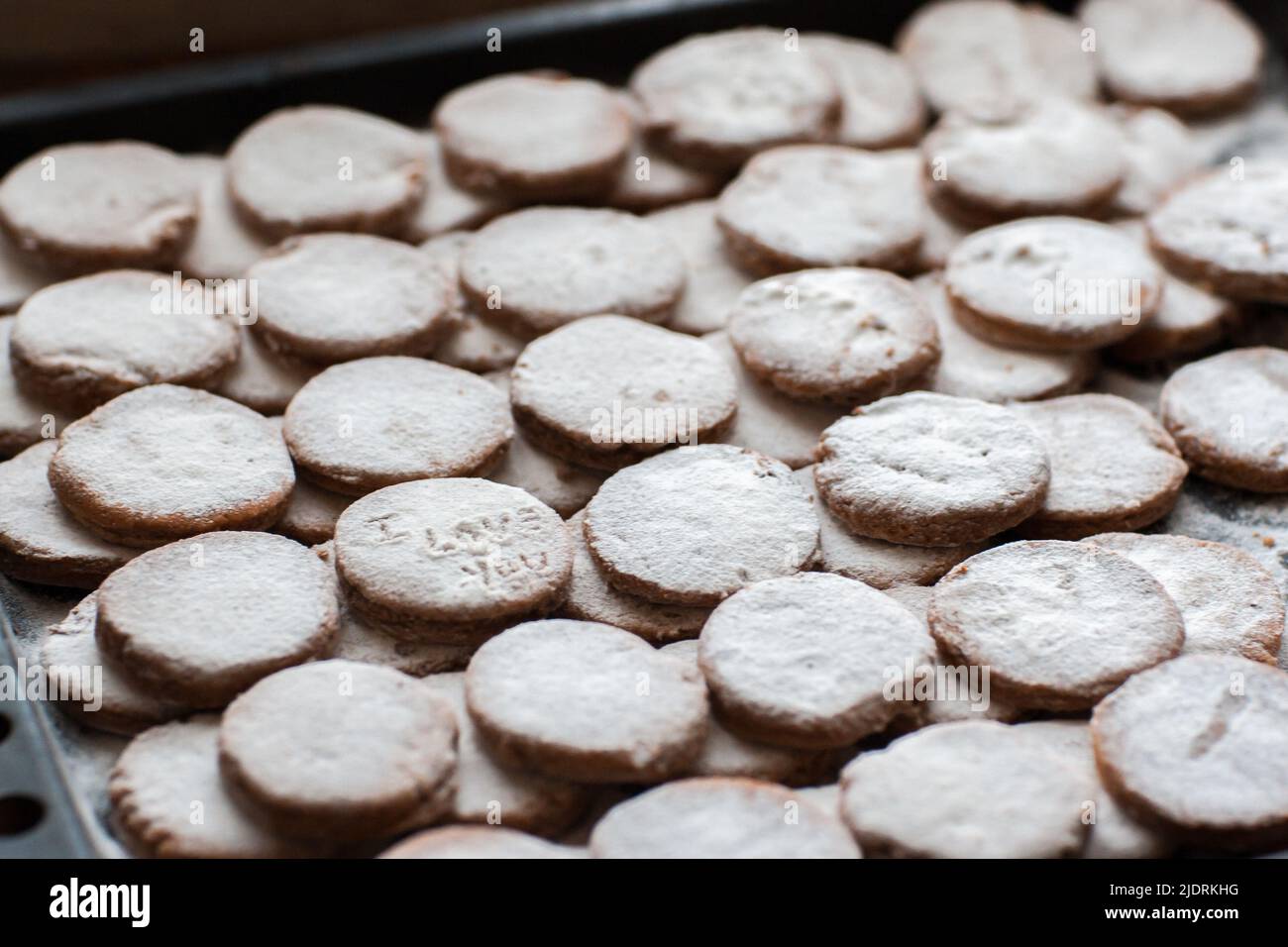 Hausgemachte weihnachtskekse gebackenes Essen Stockfoto