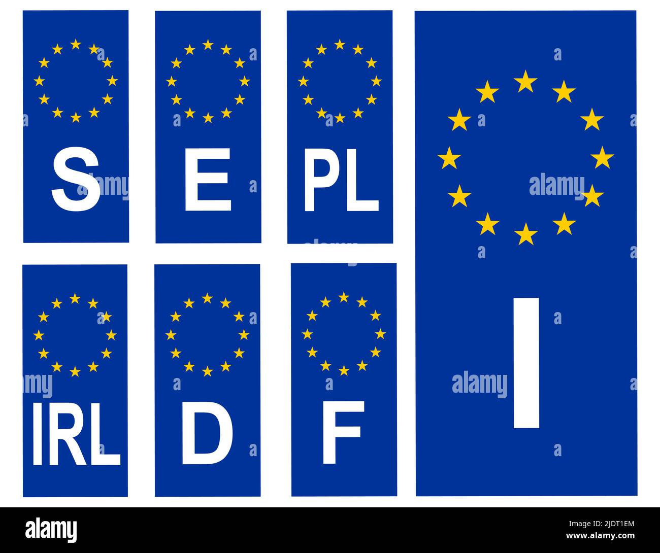 Symbol der Europäischen Union-Land. Illistration pannels Stockfoto