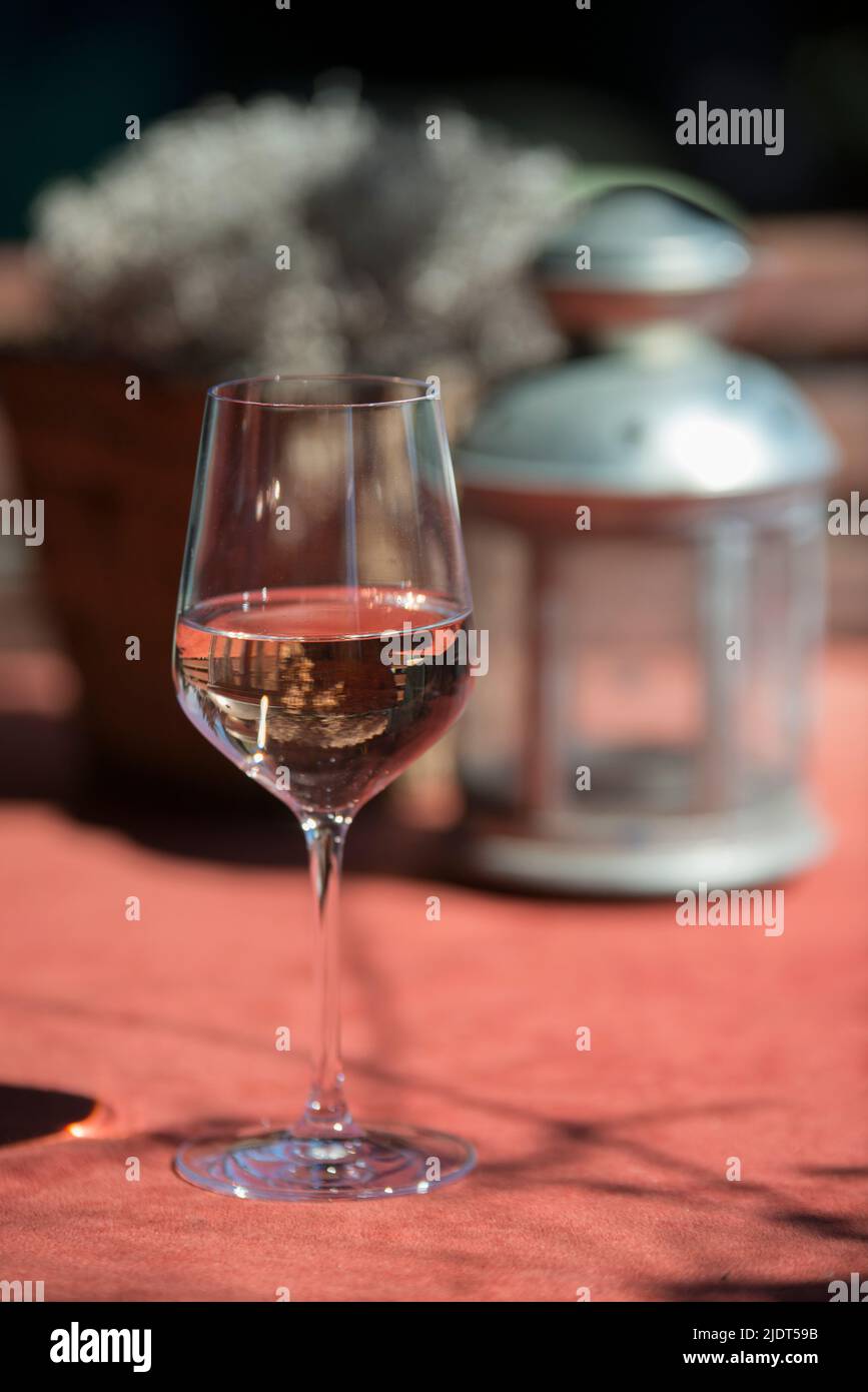 Ein Glas Whine Stockfoto
