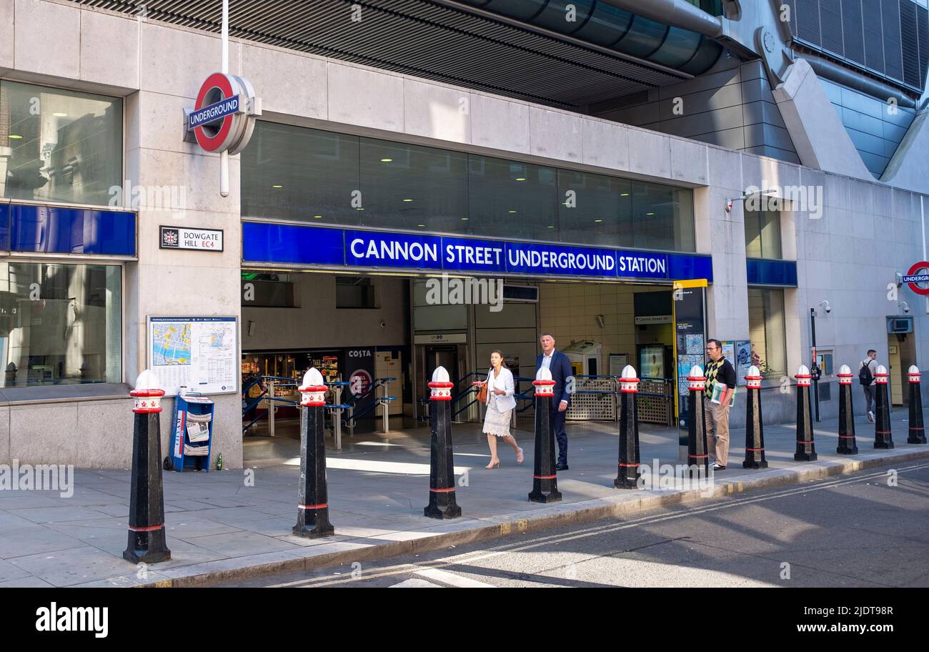 Cannon Street U-Bahn-Station in London, England Stockfoto
