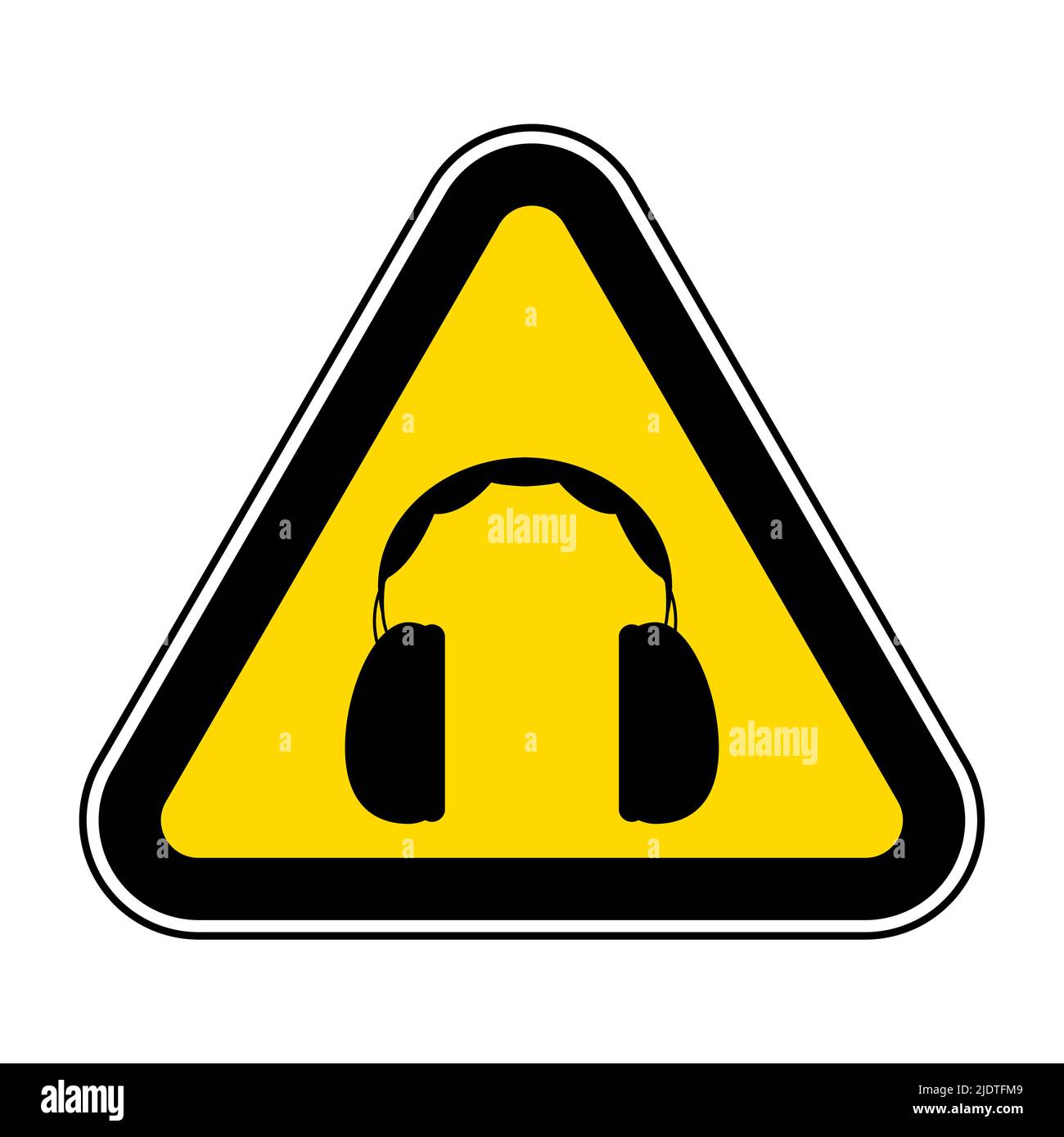 Kein Gehörschutz erforderlich, nehmen Sie die Kopfhörer heraus Stock Vektor