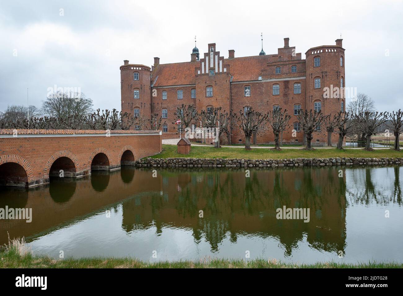 Gammel Estrup Manor, Gemeinde Randers, Region Zentraldänemark auf der Halbinsel Jütland, Dänemark Stockfoto