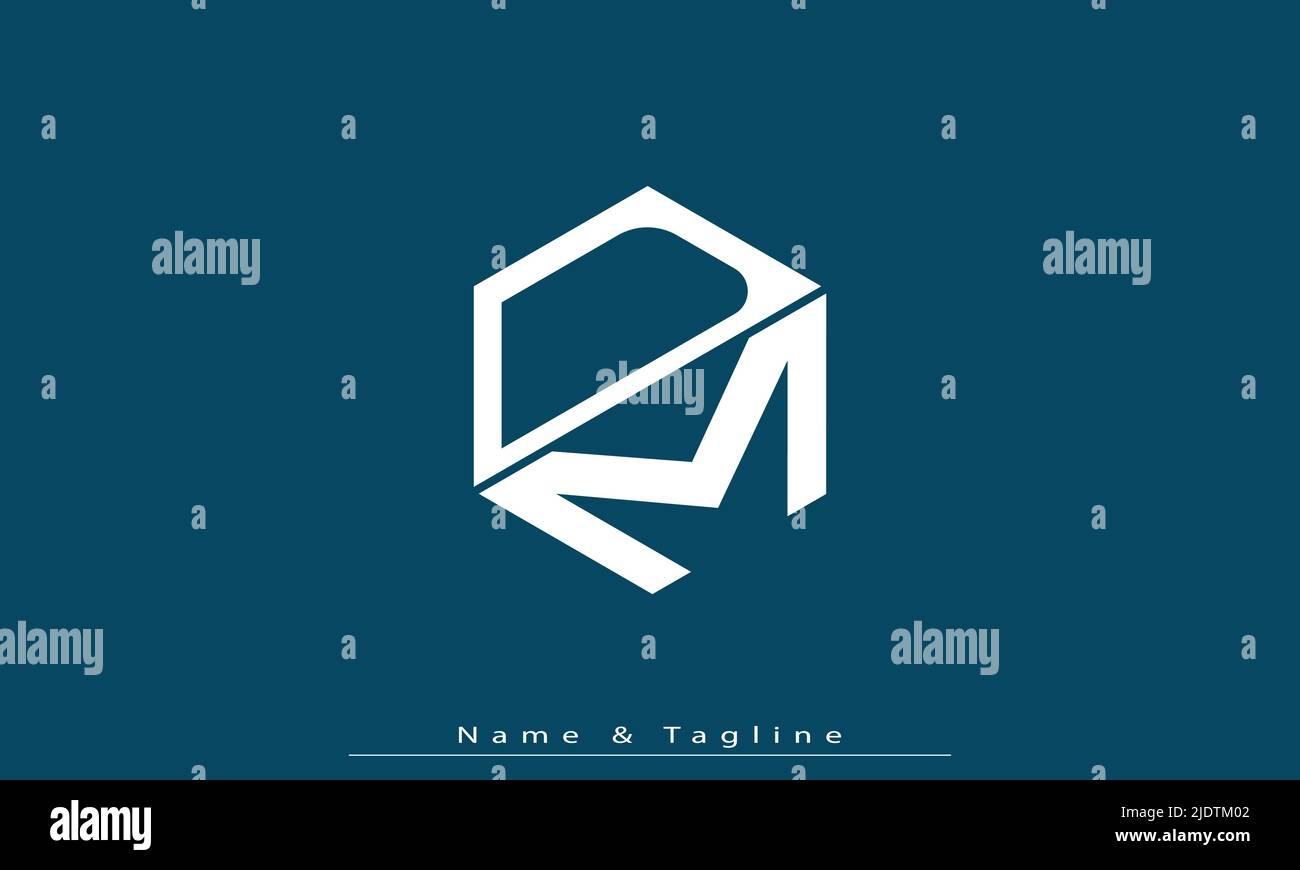 Alphabet Buchstaben Initialen Monogramm Logo DM , MD Stock Vektor