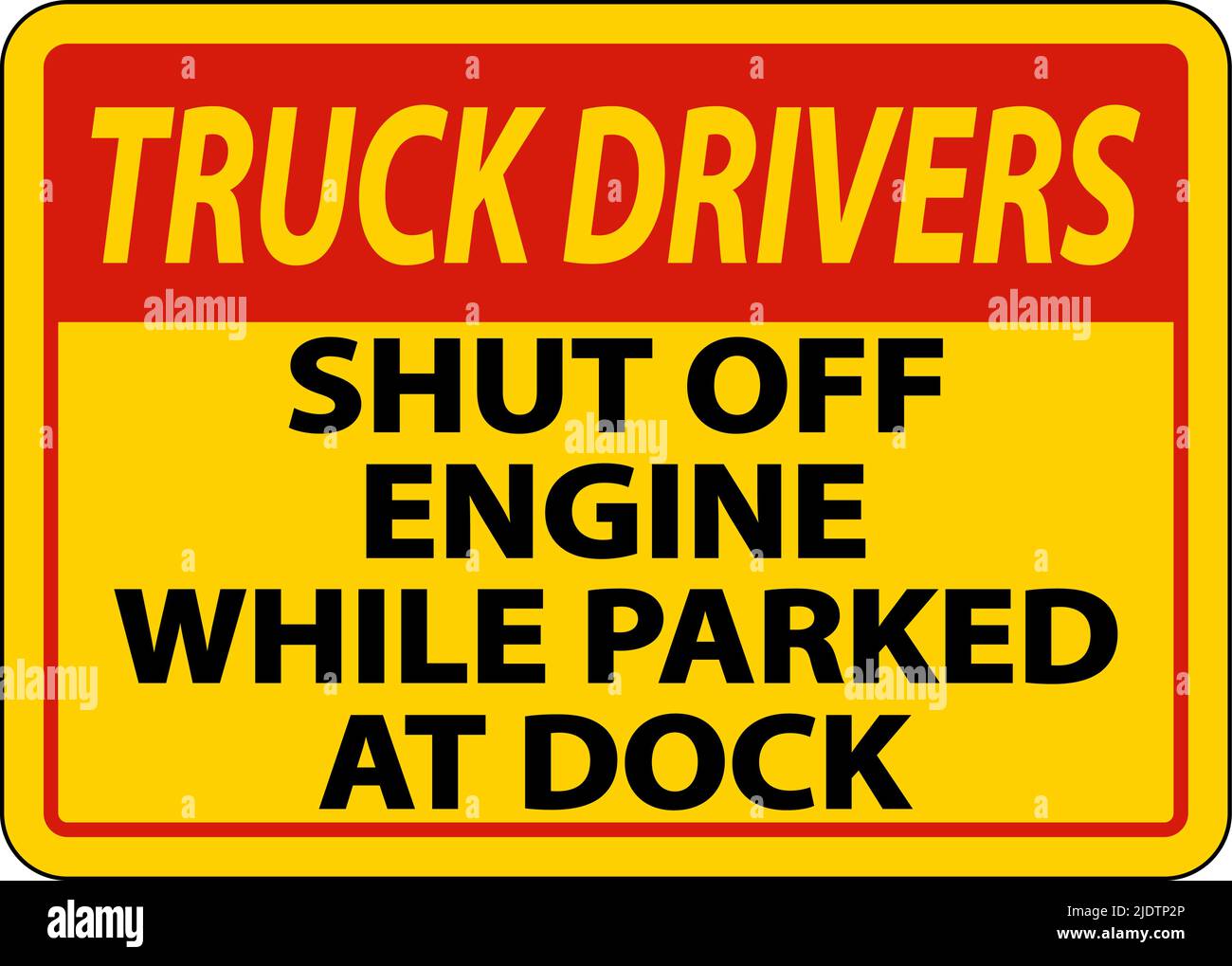 Motor Ausschalten, Während Am Dock-Schild Auf Weißem Hintergrund Angezeigt Wird Stock Vektor