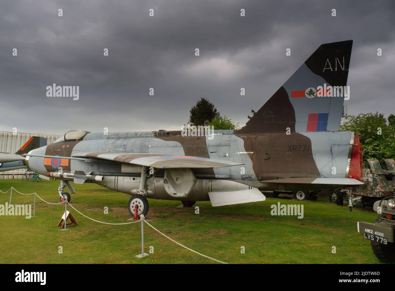 English Electric Lightning F6, XR771 im Midlands Air Museum, Coventry. Stockfoto