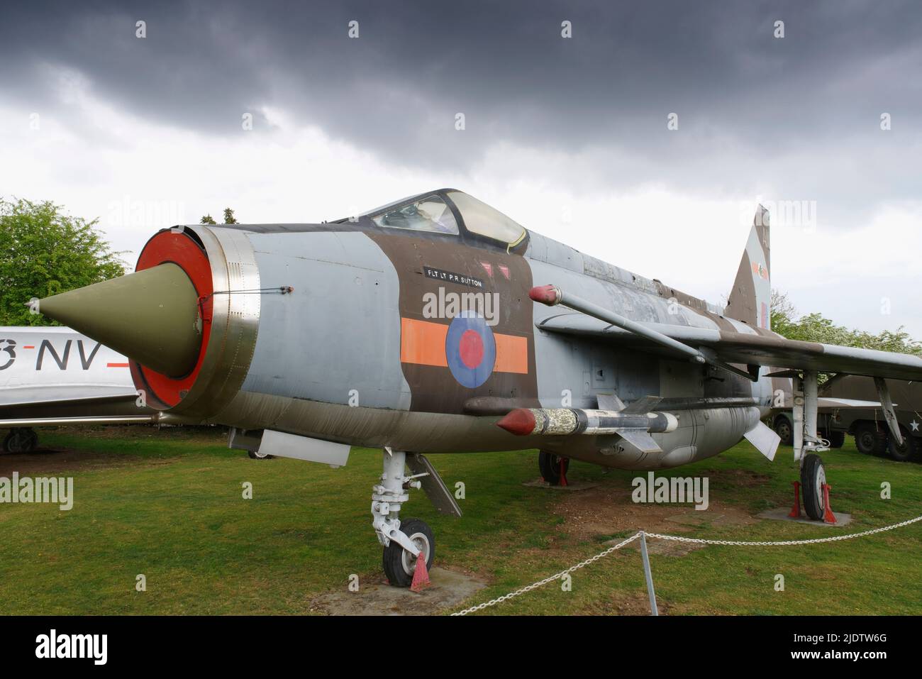English Electric Lightning F6, XR771 im Midlands Air Museum, Coventry. Stockfoto