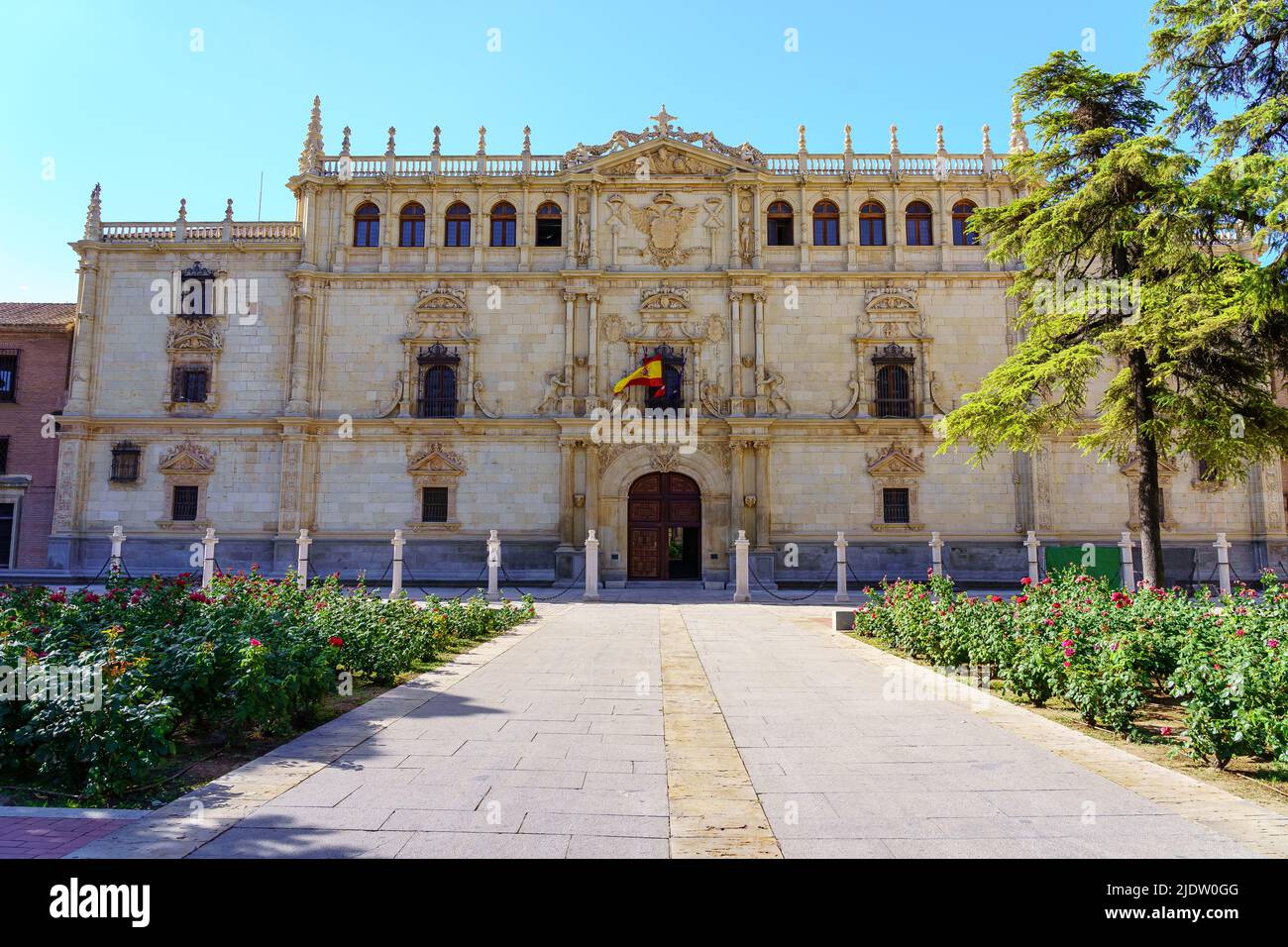 Universität der Altstadt von Alcala de Henares, ein Weltkulturerbe. Stockfoto