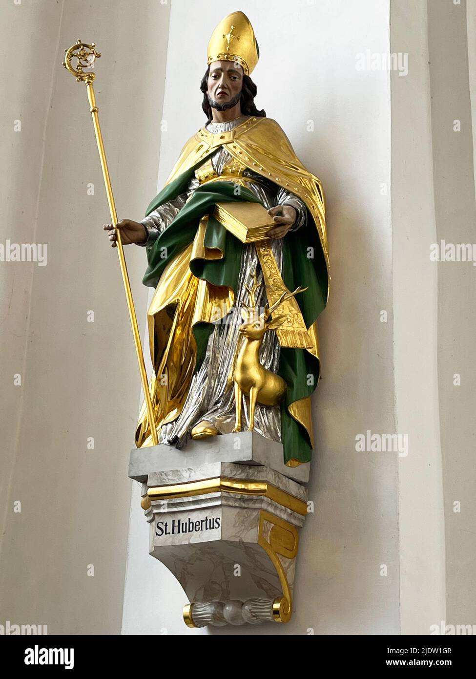 St. Hubertus / Hubert, Statue, Deutschland Stockfoto