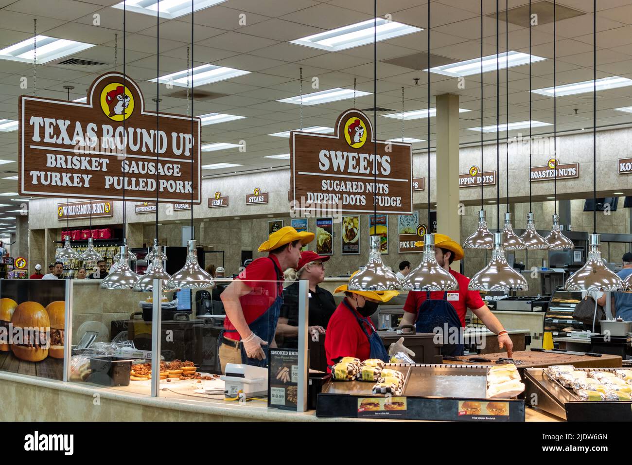 Buc-ees Kette von riesigen Convenience Stores und Travel Centers mit Sitz in Texas. Stockfoto