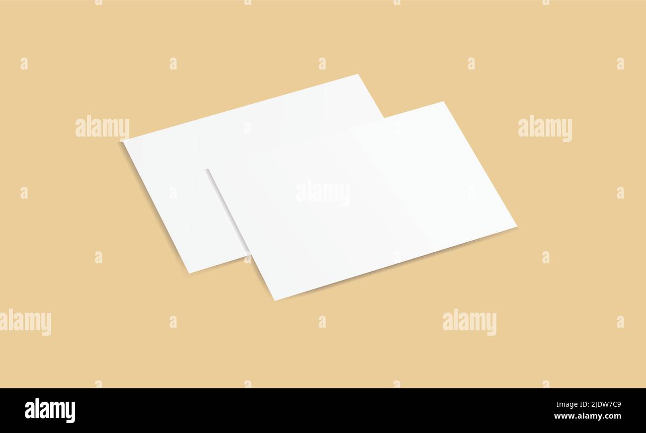 Visitenkarte Minimal Mockup Vorlage Post Card Flyer Banner Office Präsentation Werbung Stock Vektor