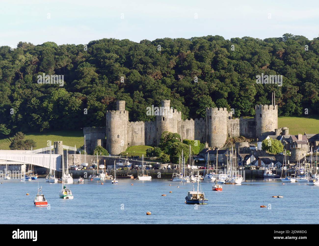 CONWAY CASTLE, Nordwales. Foto: Tony Gale Stockfoto