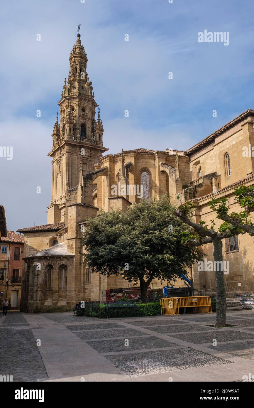 Spanien, Santo Domingo de la Calzada, La Rja. Kathedrale von Santo Domingo de la Calzada. Stockfoto