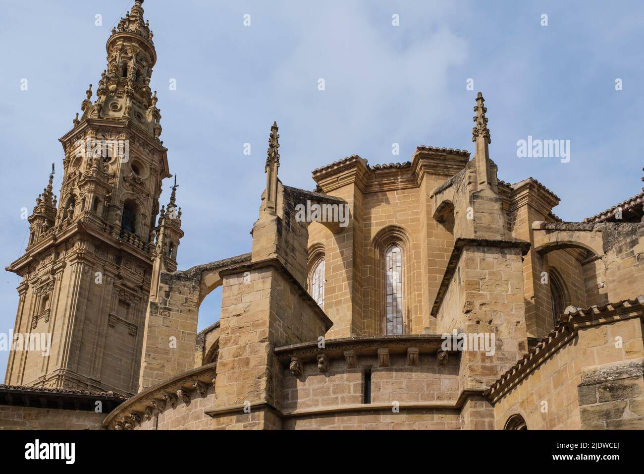 Spanien, Santo Domingo de la Calzada. Kathedrale von Santo Domingo de la Calzada. Stockfoto