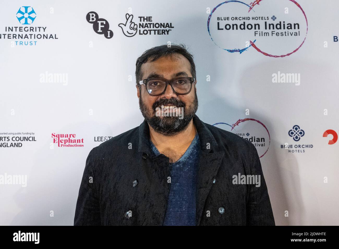 London, Großbritannien. 23. Juni 2022. Anurag Kashyap, Regisseur von Dobaaraa, nimmt an der Weltpremiere des Films Dobaaraa und der Eröffnungsgala des London Indian Film Festival im BFI Southbank Teil. Kredit: Stephen Chung / Alamy Live Nachrichten Stockfoto