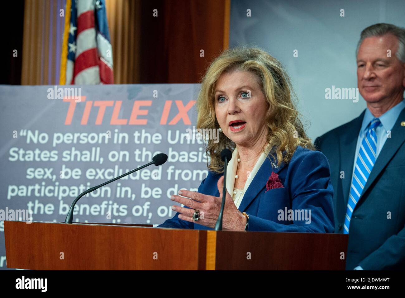 Die Senatorin Der Vereinigten Staaten Marsha Blackburn Republikaner Die Senatorin Der Vereinigten Staaten Marsha Blackburn Republikaner Von Tennessee Halt Am Mittwoch Den 23 Juni 2022 Im Us Kapitol In Washington Dc Eine Rede Zum 50 Jahrestag Von Titel Ix Kredit Rod Lampeycnp 2jdwmwt