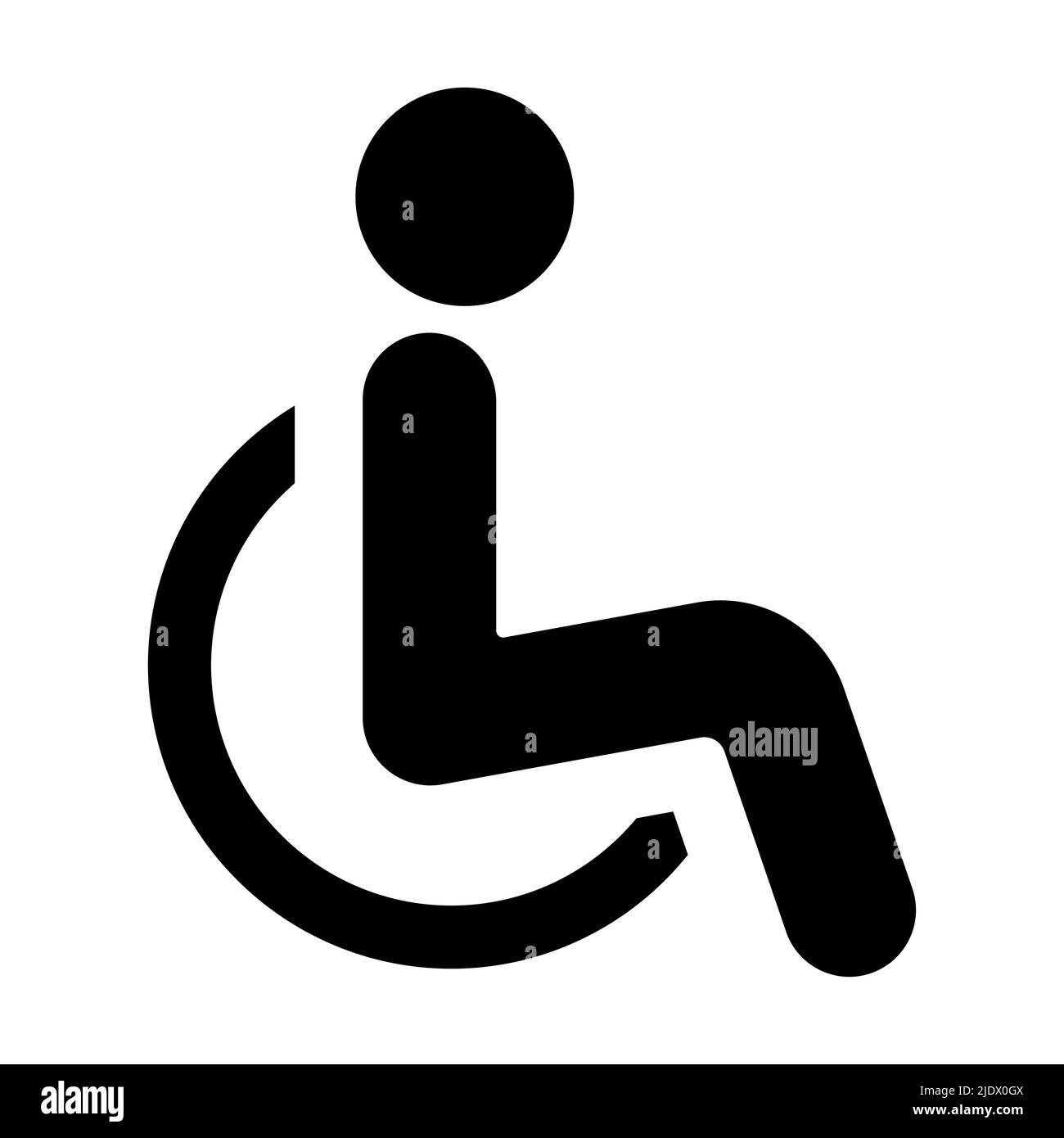 Das internationale Symbol für den Zugang einer Person im Rollstuhl Stock Vektor