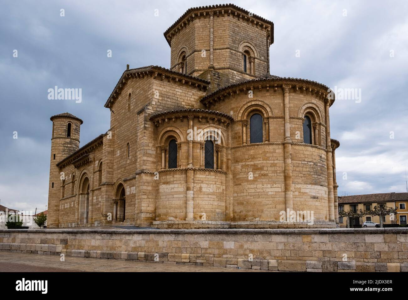 Spanien, Castilla y Leon, Fromista. Kirche des heiligen Martin von Tours, Romanik, 11. Jahrhundert. Stockfoto