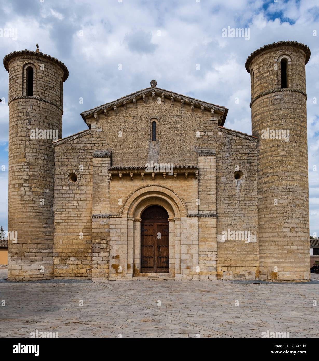 Spanien, Castilla y Leon, Fromista. Kirche des heiligen Martin von Tours, Romanik, 11. Jahrhundert. Stockfoto