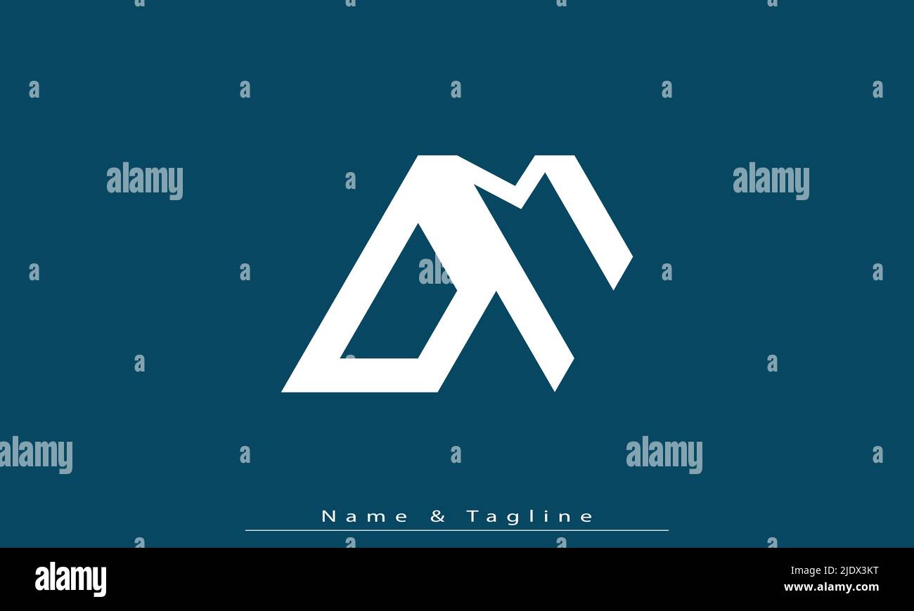 Alphabet Buchstaben Initialen Monogramm Logo DM , MD Stock Vektor