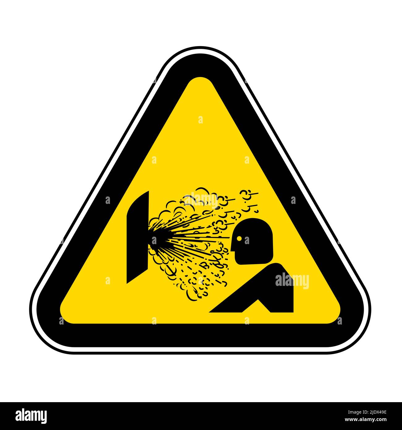 Explosionsdruckentriegelung Symbol Schild, Vektorgrafik, Isolieren auf weißem Hintergrund Etikett .EPS10 Stock Vektor