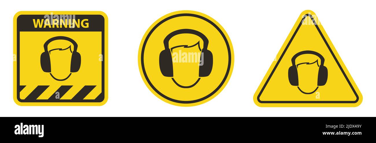 Kein Gehörschutz erforderlich, nehmen Sie die Kopfhörer heraus Stock Vektor