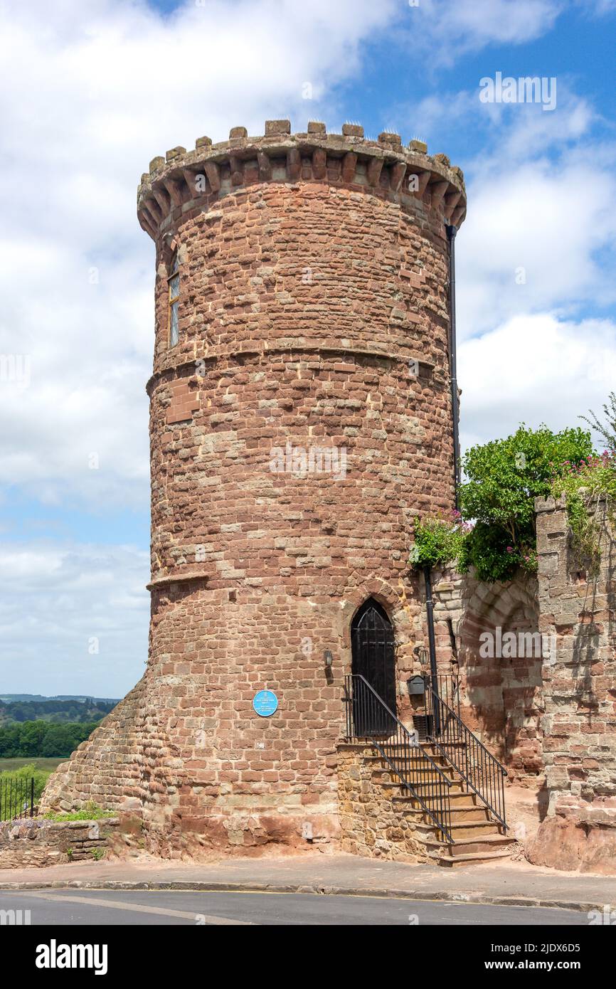 The Gazebo Tower (1833), St Mary's Street, Ross-on-Wye (Rhosan ar Wy), Herefordshire, England, Vereinigtes Königreich Stockfoto