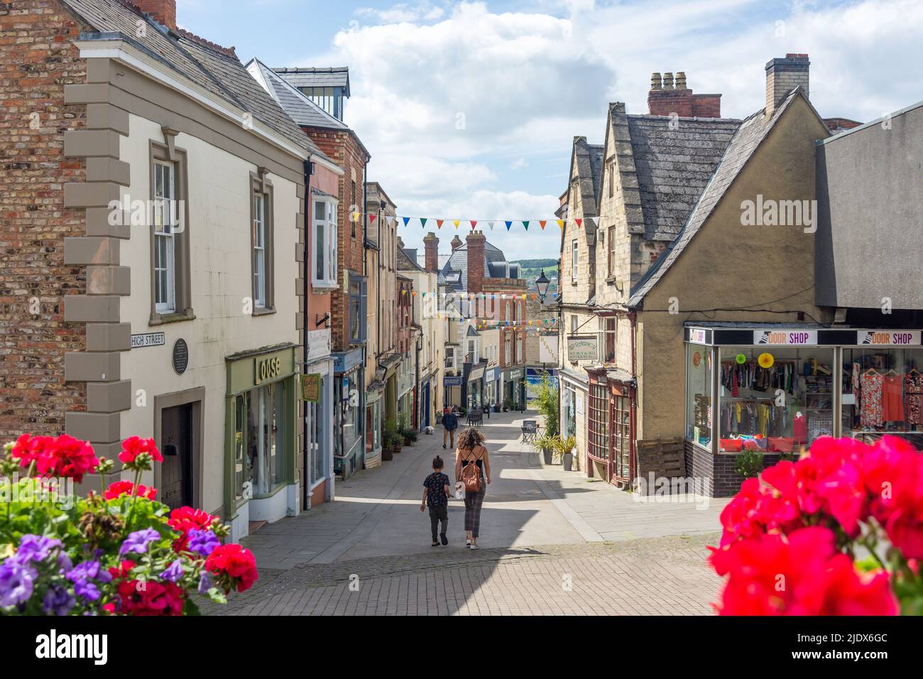 Upper High Street, Stroud, Gloucestershire, England, Großbritannien Stockfoto