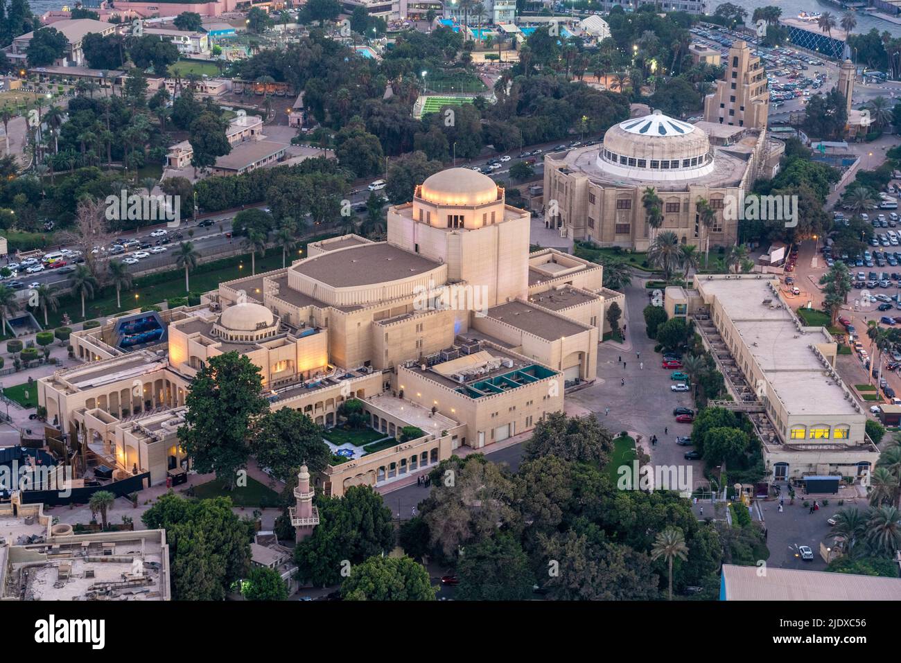 Ägypten, Kairo, erhöhte Ansicht des Opernhauses von Kairo Stockfoto