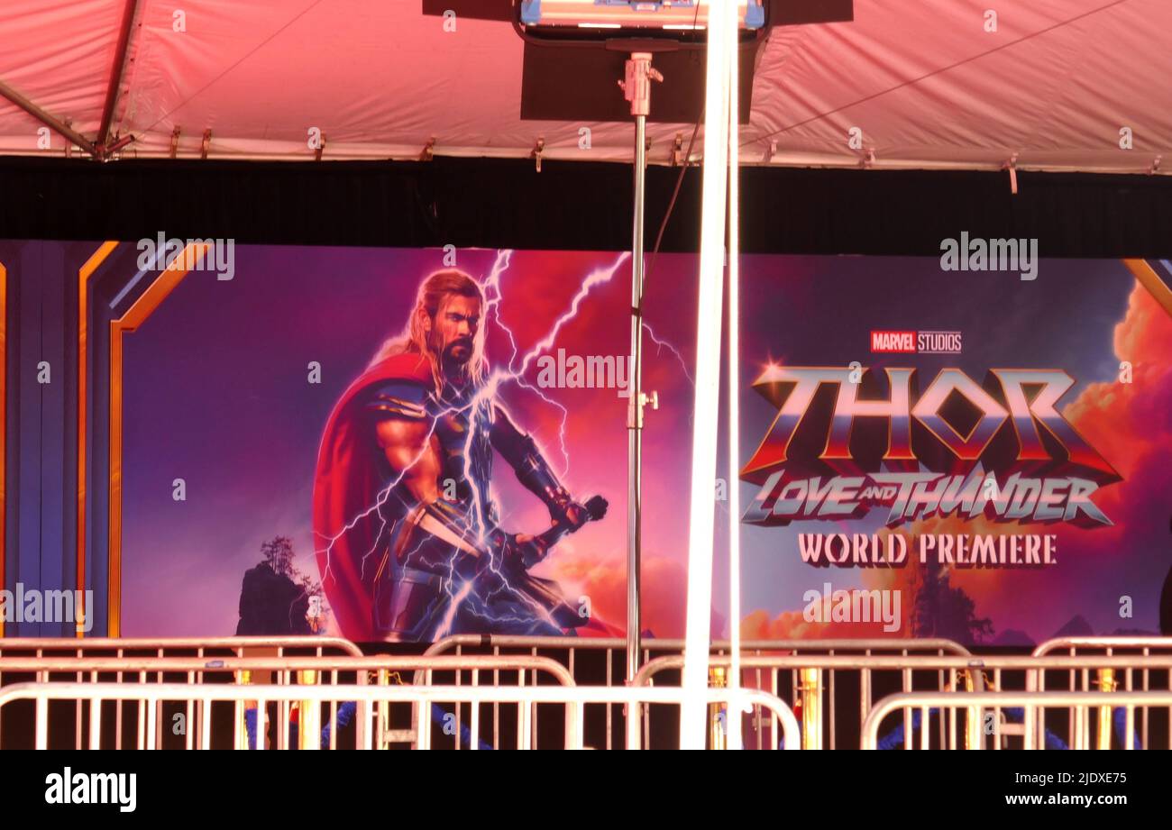 Hollywood, California, USA 23.. Juni 2022 Marvel Studios Weltpremiere von Thor: Love and Thunder im El Capitan Theatre und im TCL Chinese Theatre am 23. Juni 2022 in Hollywood, Kalifornien, USA. Foto von Barry King/Alamy Live News Stockfoto