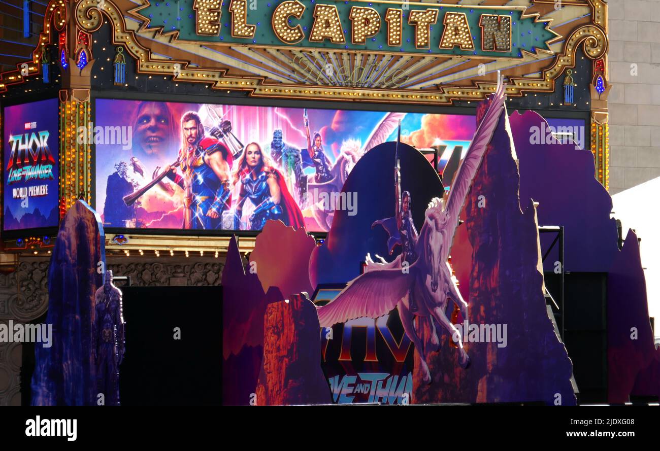 Hollywood, California, USA 23.. Juni 2022 Marvel Studios Weltpremiere von Thor: Love and Thunder im El Capitan Theatre und im TCL Chinese Theatre am 23. Juni 2022 in Hollywood, Kalifornien, USA. Foto von Barry King/Alamy Live News Stockfoto
