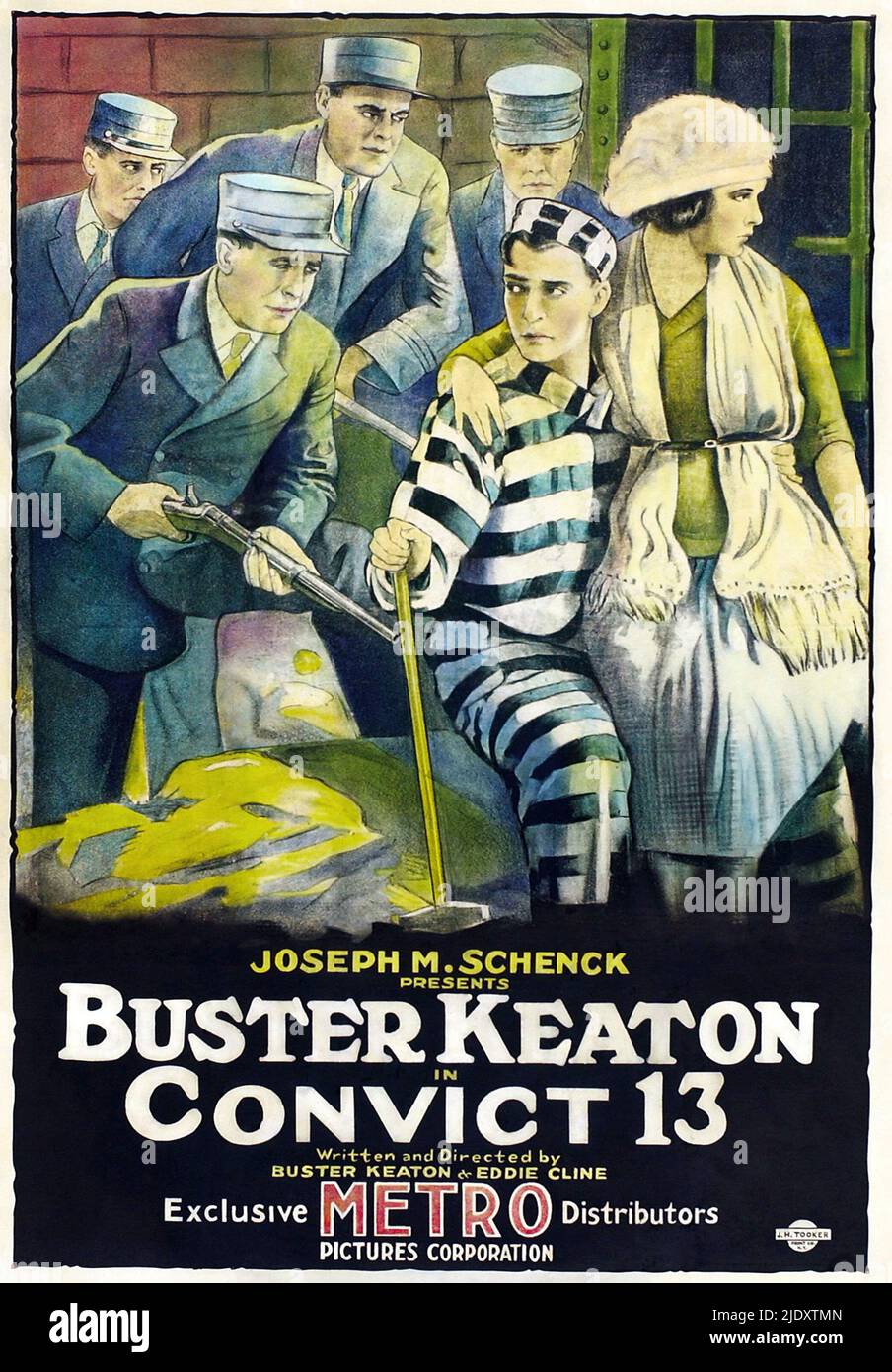 Ein Plakat für den Buster Keaton Film Convict 13 von 1920. Stockfoto
