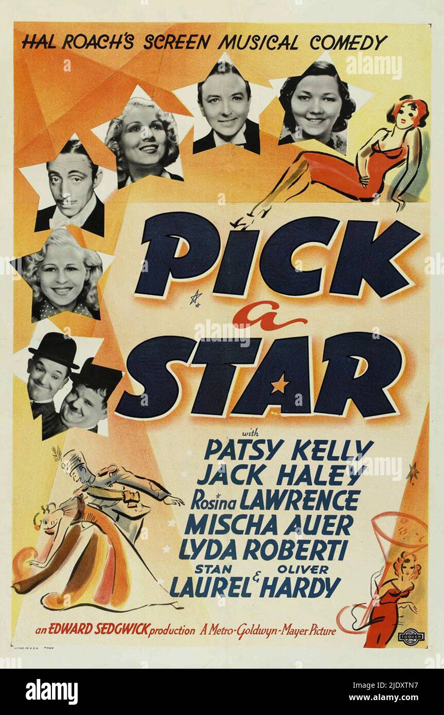 Plakat für den Film Pick A Star aus dem Jahr 1937. Stockfoto