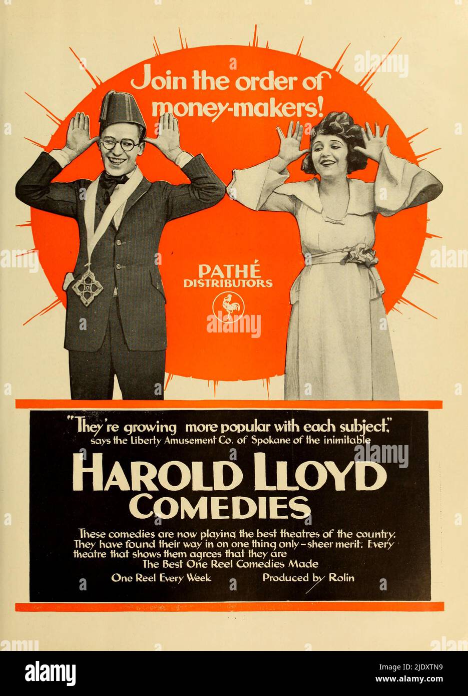 Harold Lloyd Werbung, Moving Picture World von 1919 Stockfoto