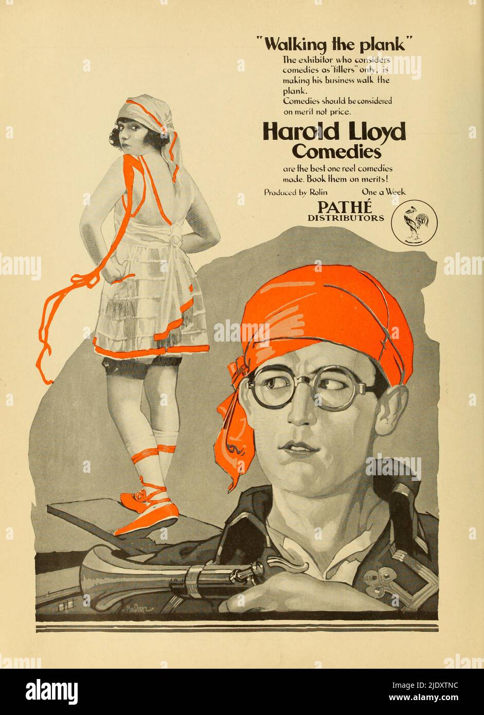Harold Lloyd Werbung, Moving Picture World 4 Apr 1919 Stockfoto