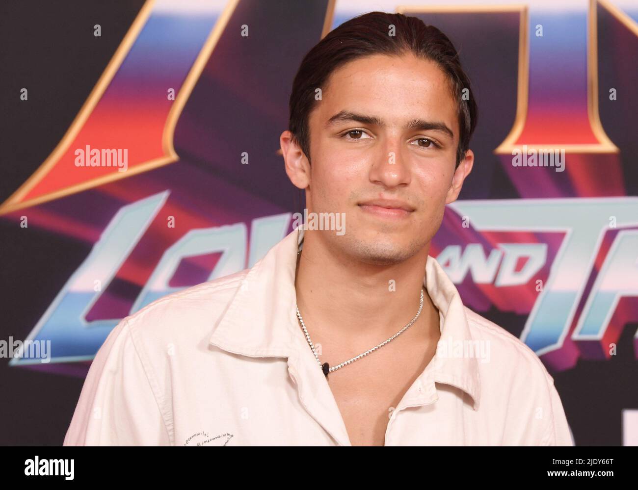 Los Angeles, USA. 23.. Juni 2022. Aramis Knight kommt am Donnerstag, dem 23. Juni 2022, im El Capitan Theatre in den Marvel Studios zu THOR: LOVE AND THUNDER. (Foto: Sthanlee B. Mirador/Sipa USA) Quelle: SIPA USA/Alamy Live News Stockfoto