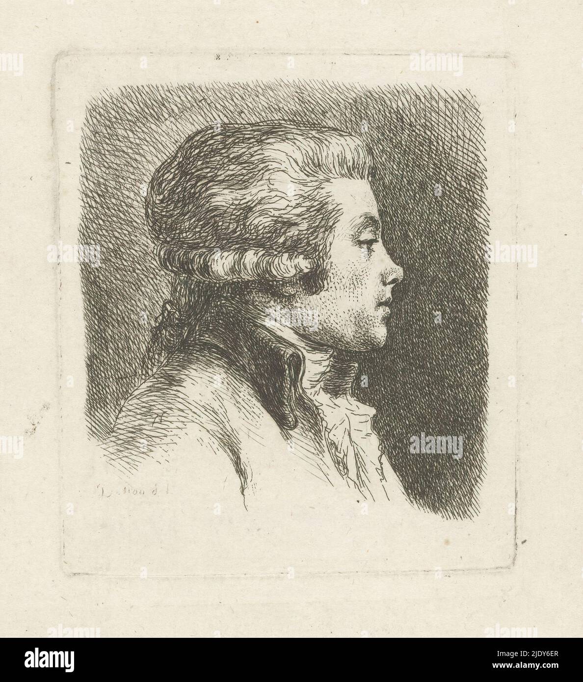 Porträt des französischen Bilderverlags N.C. Aubourg, Druckerei: Dominique Vivant Denon (Baron), (auf Objekt erwähnt), Frankreich, in oder vor 1803, Papier, Radierung, Höhe 91 mm × Breite 79 mm Stockfoto