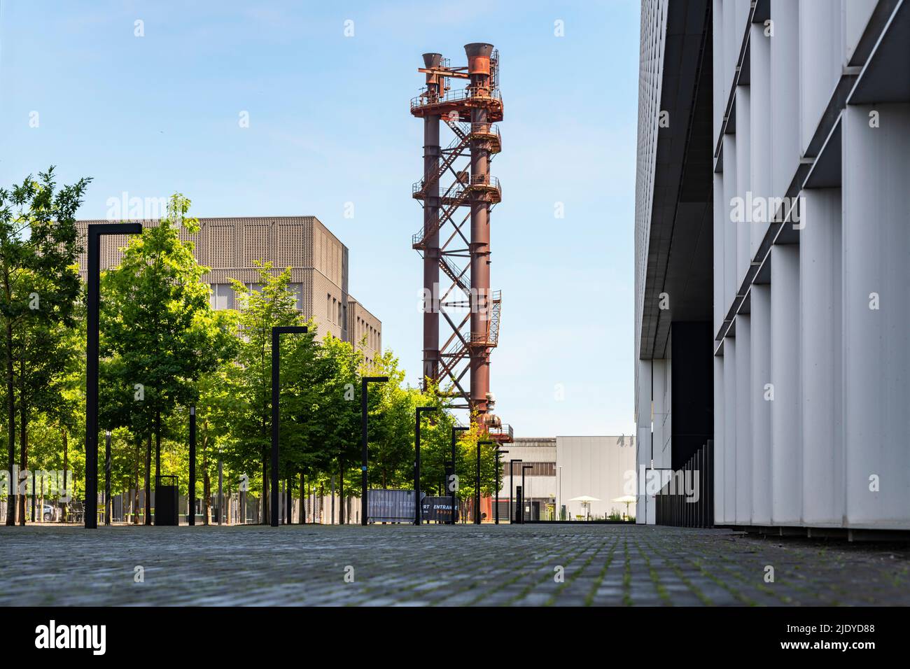 Belval in Esch-Sur-Alzette, Luxemburg, ist ein wissenschaftliches und kulturelles Zentrum. Esch-Sur-Alzette ist die Kulturhauptstadt Europas 2022. Stockfoto