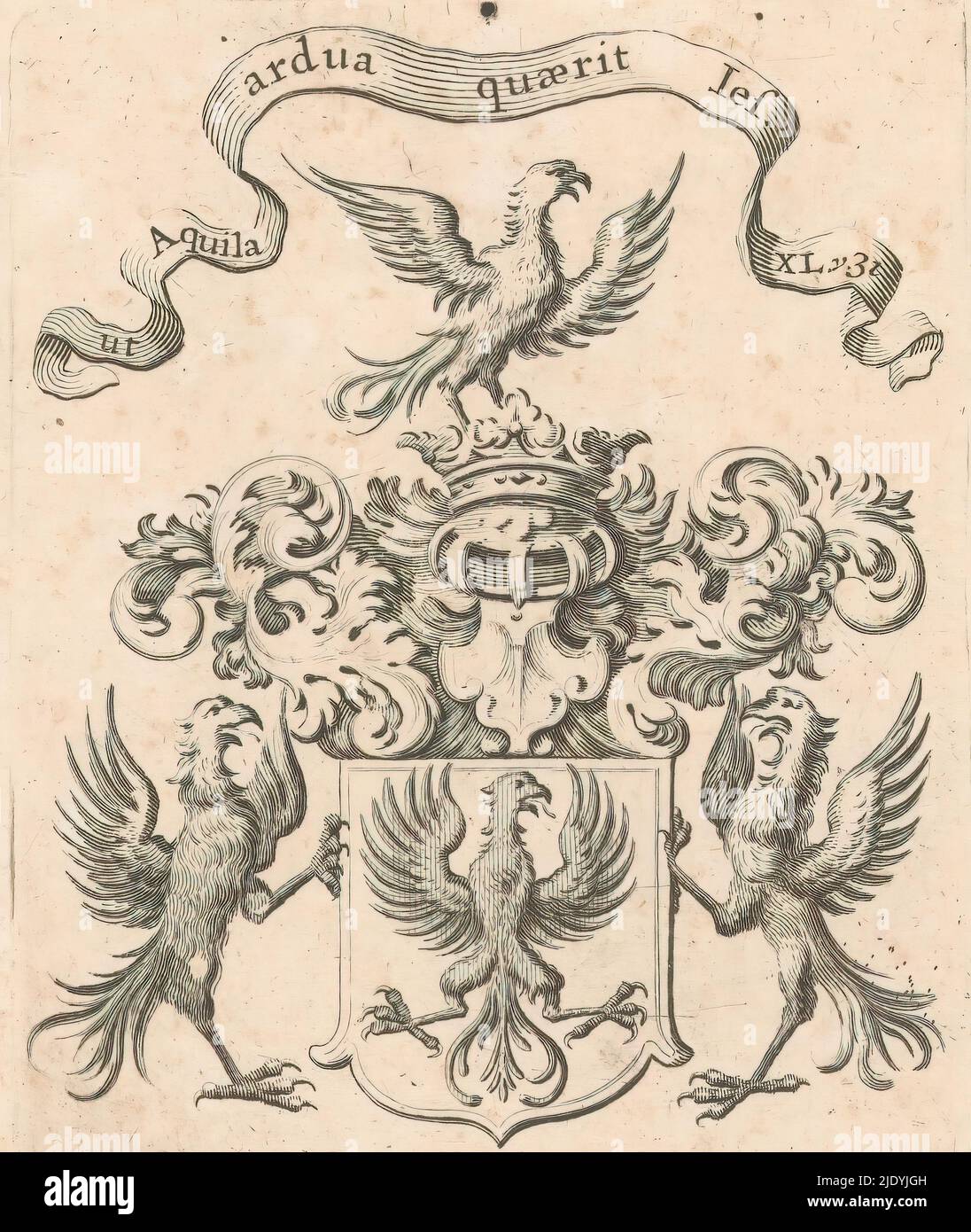 Wappen von Jan van Arnhem, Wappen von Jan van Arnhem mit Adlern. An der
