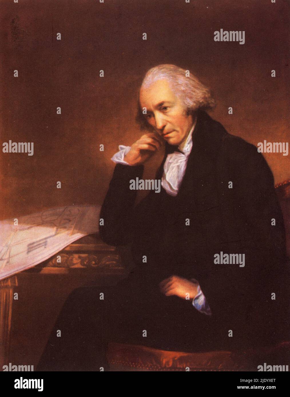 James Watt (1736-1819), 1792. Von Carl Frederik von Breda (1759-1818). Schottischer Erfinder, Maschinenbauingenieur und Chemiker. Watts Dampfmaschine von 1776 war grundlegend für die industrielle Revolution. Stockfoto