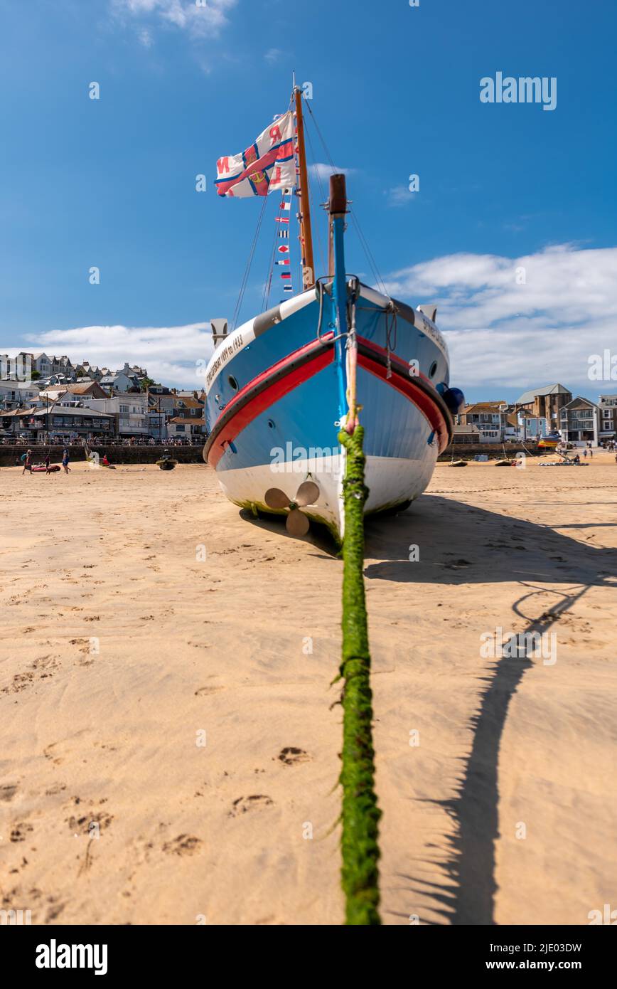 Rettungsboot in St. Ives Stockfoto