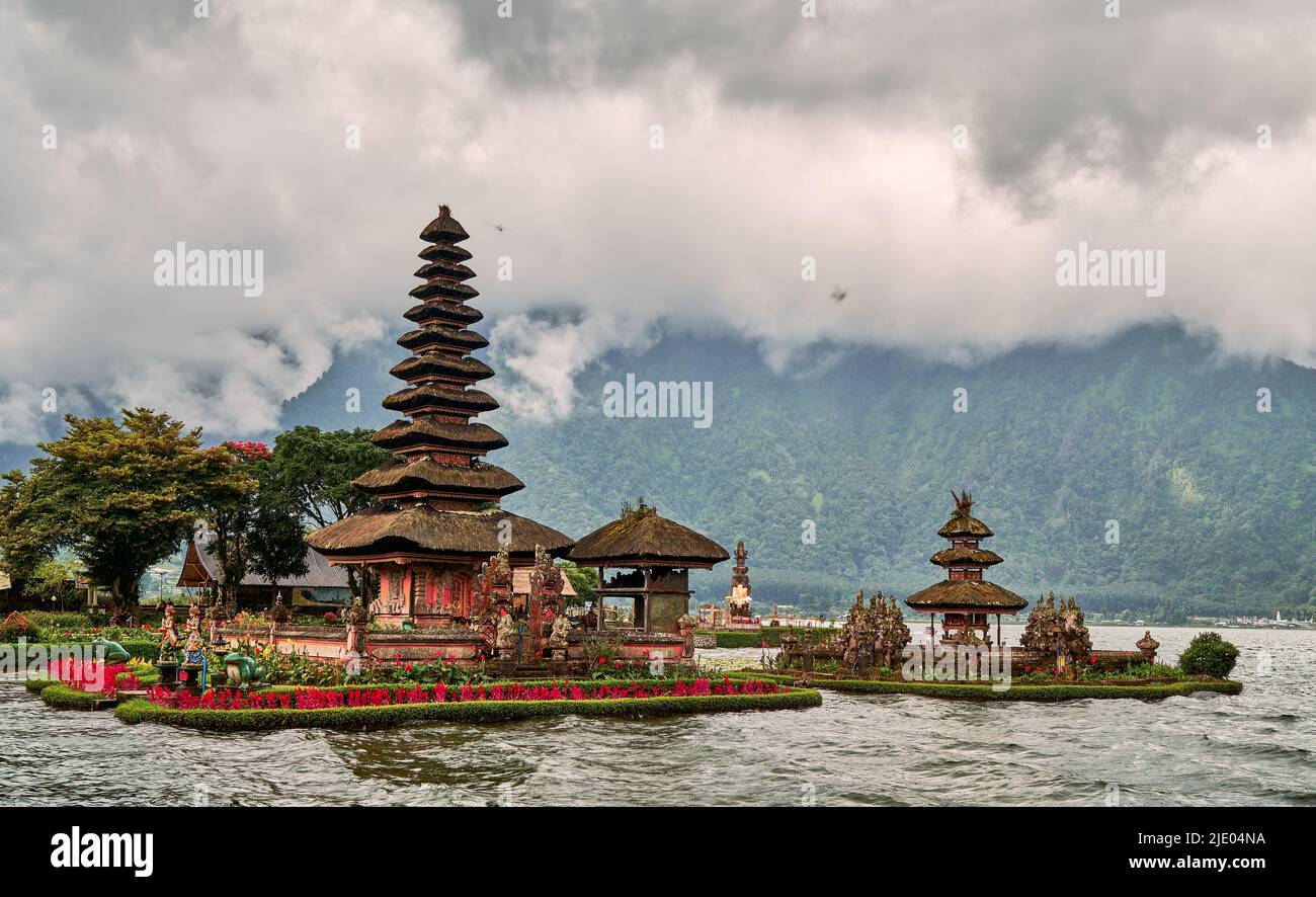 Ulun Danu Beratan, Hindu-Tempel in Bali, Indonesien Stockfoto