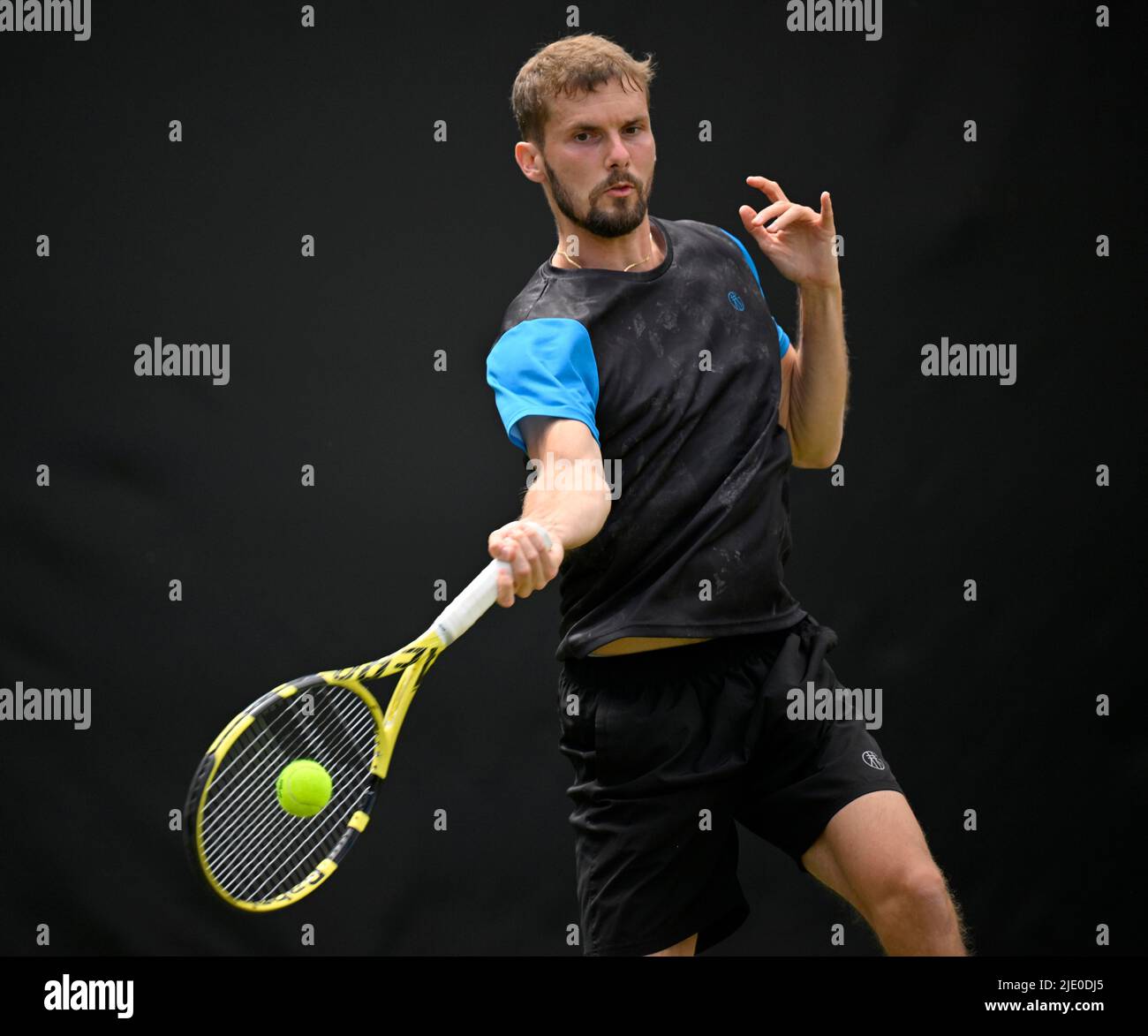 Tennis, Oscar Otte (GER) Action, BOSS Open, Weissenhof, Stuttgart, Baden-Württemberg, Deutschland Stockfoto