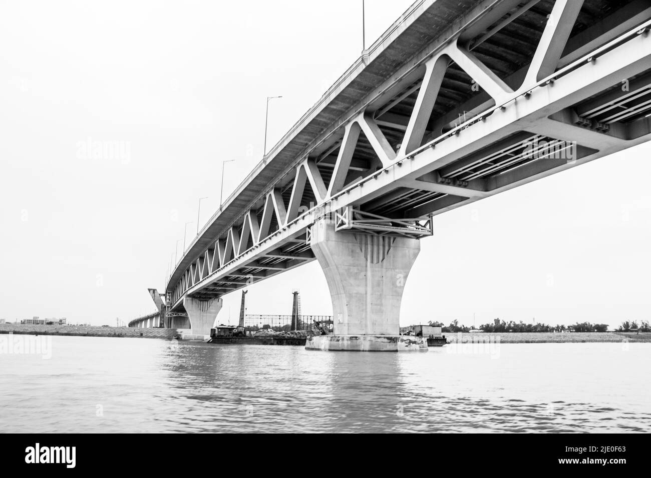 Der Traum von der Bangladesh Padma Brücke ist einsatzbereit. Morgen, am 25. Juni 2022, Stockfoto