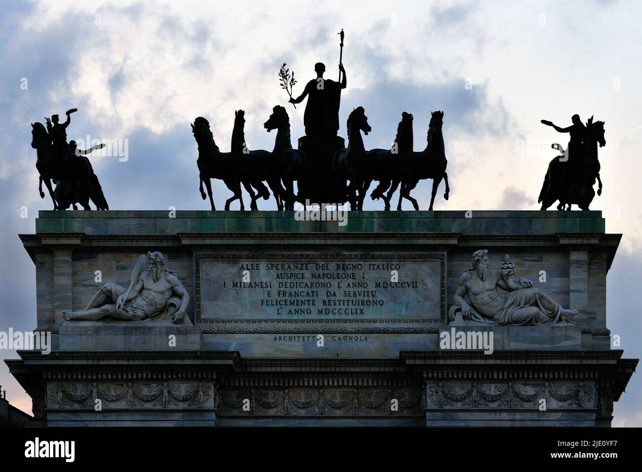 Mailand, Friedensbogen. Stockfoto