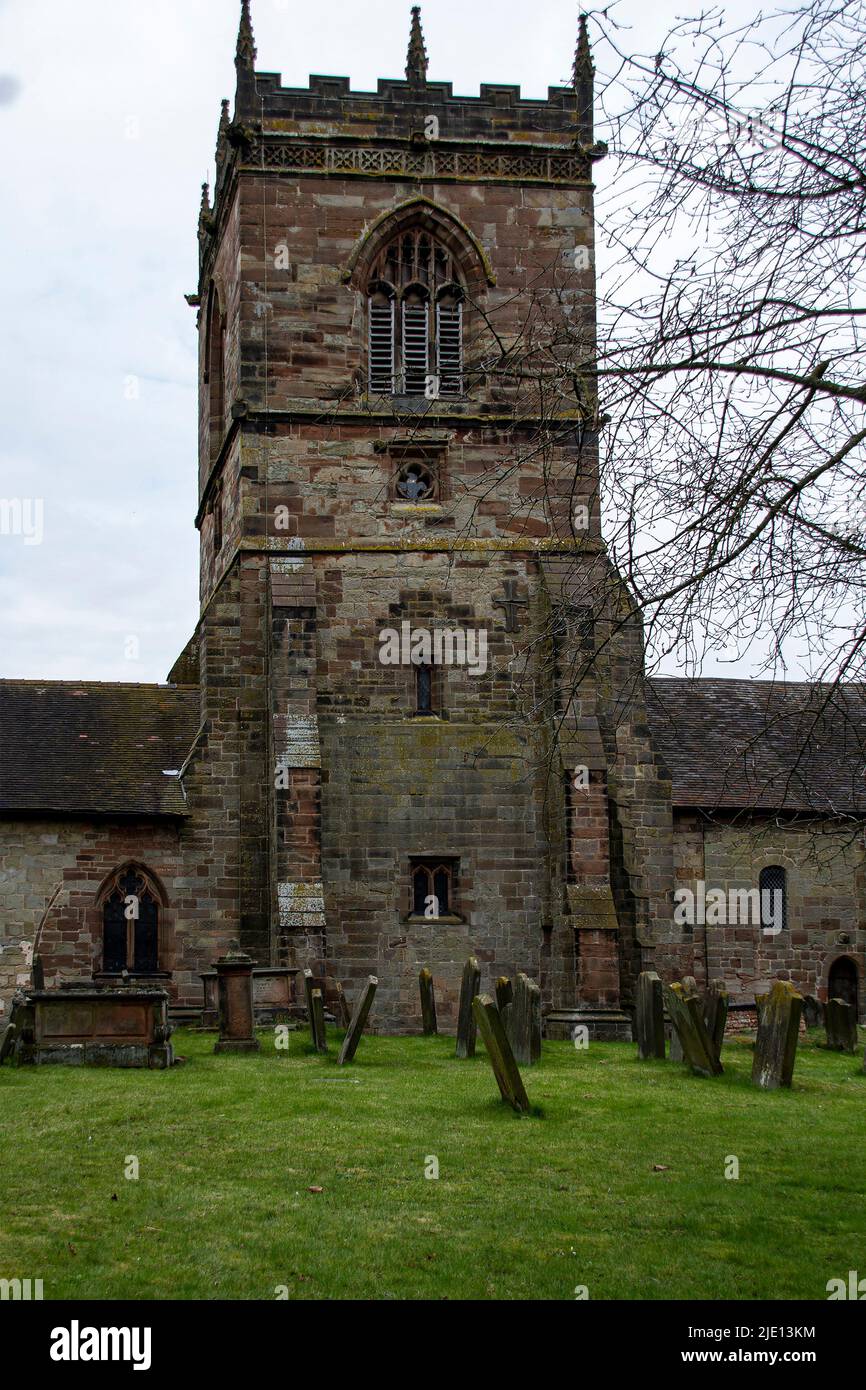 All Saints Kirche Lapley Staffordshire Stockfoto