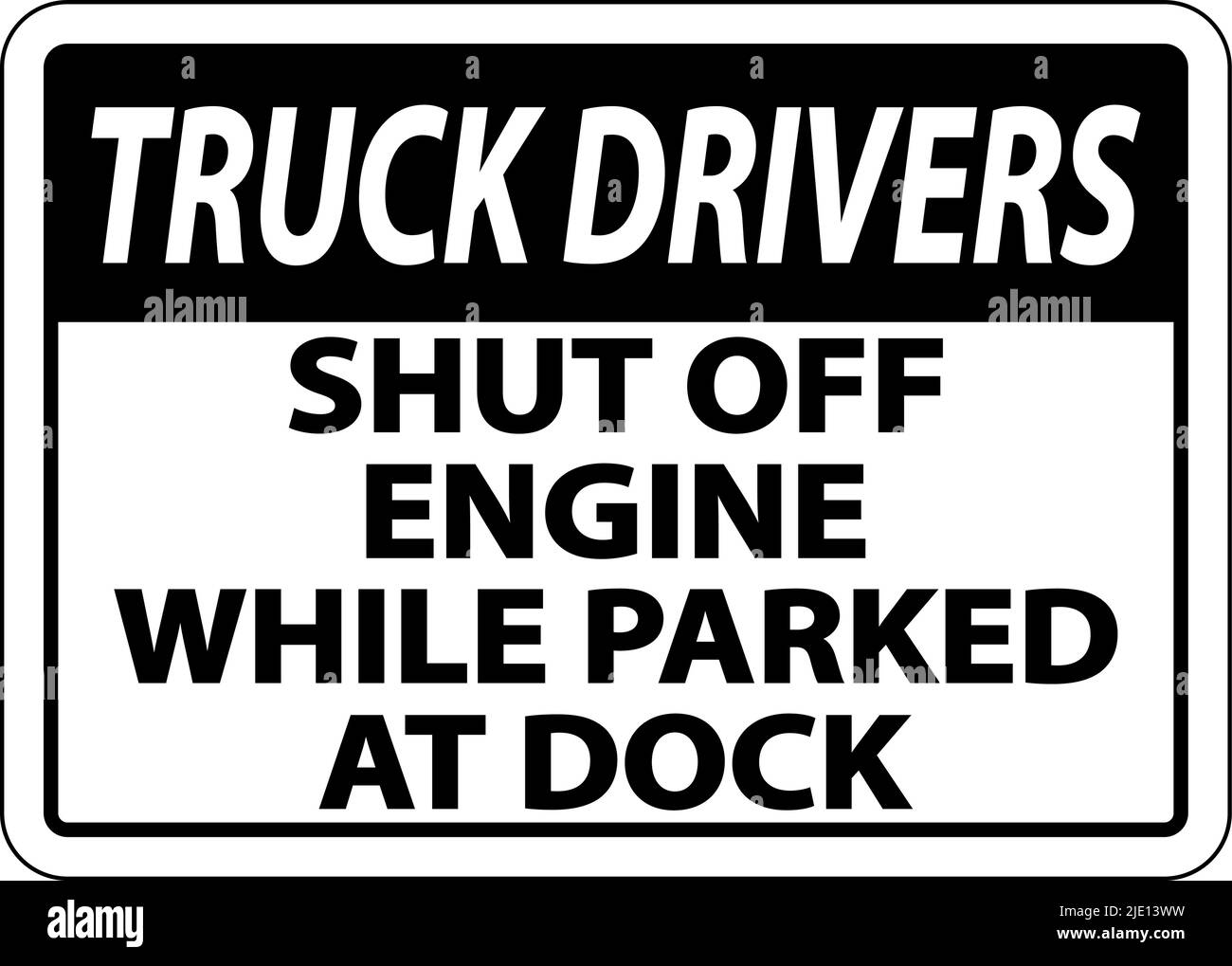 Motor Ausschalten, Während Am Dock-Schild Auf Weißem Hintergrund Angezeigt Wird Stock Vektor